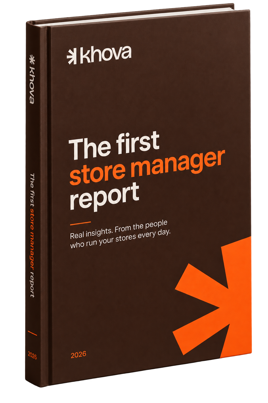 Mockup of the cover of the first Store Manager Report by KHOVA